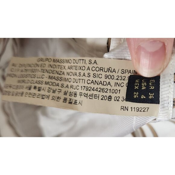 Massimo Dutti Women's Sz. 4 Stripe High Rise Trousers NWT - Picture 8 of 9